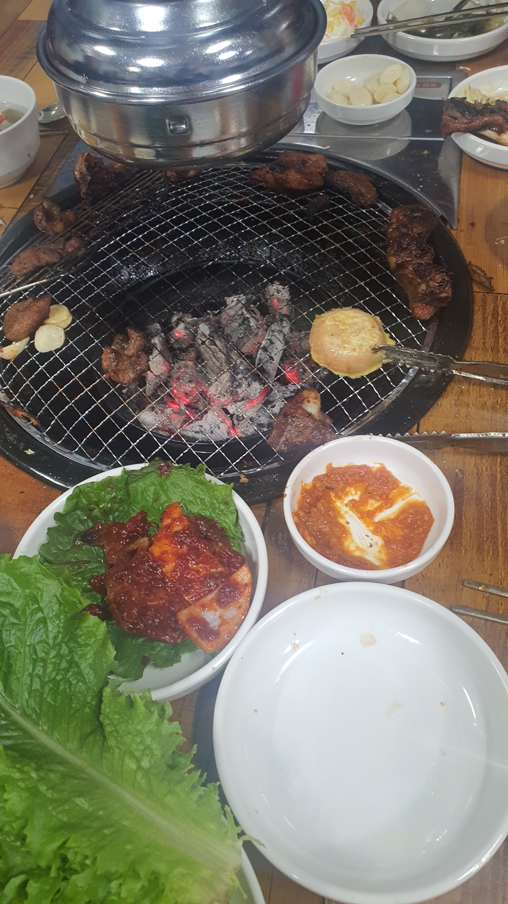 갑도리 로스타용 일회용 원형석쇠 200개 묶음