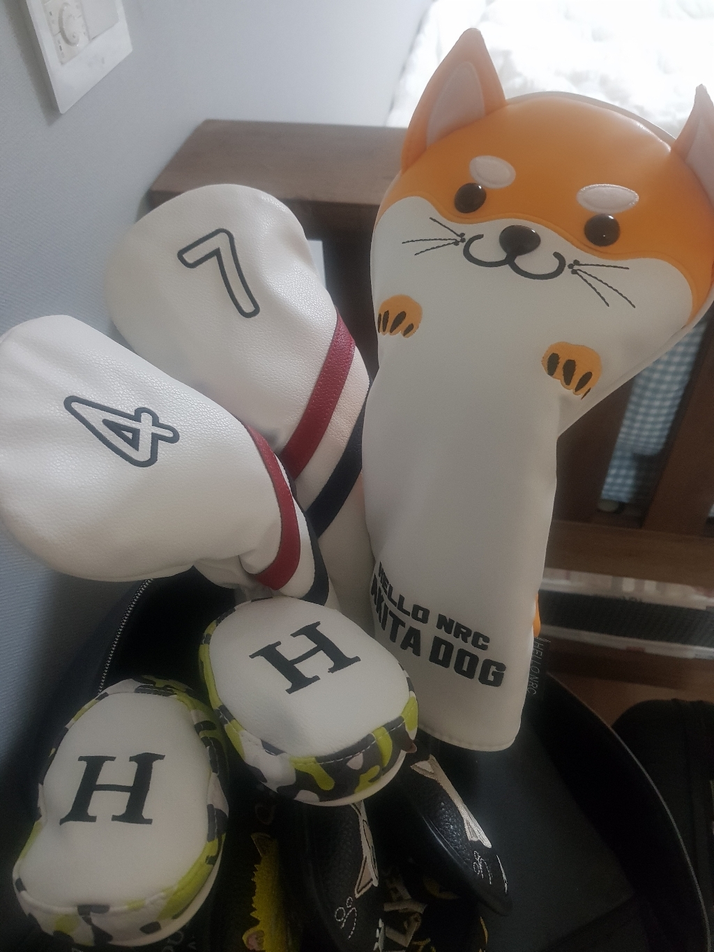 니어핀 시바견 드라이버 골프채커버 헤드커버