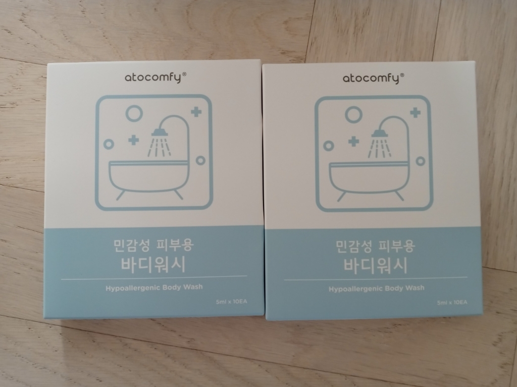 [아토컴피] 신생아도 사용가능한 무알러지 겉보속촉 바디워시 소포장 1회용 여행키트  리뷰 후기