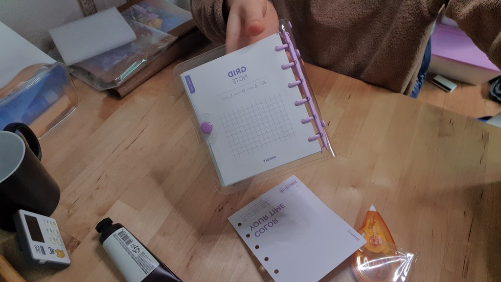 미뉴잇 투명 컬러 바인더 A7 6공