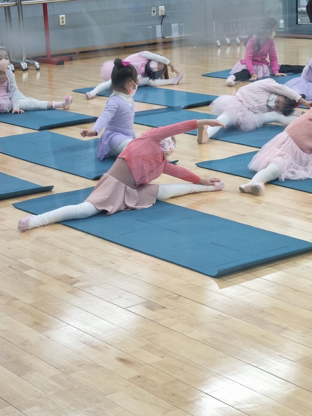 따블리에 로즈 쉬폰 유아발레복세트발레타이즈 국내산