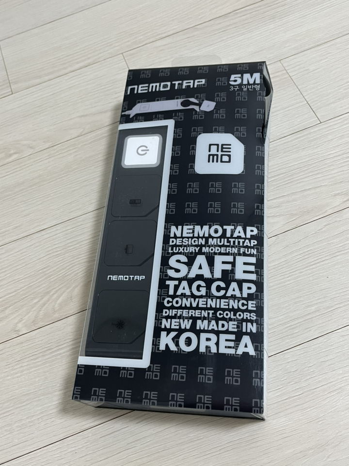 네모탭 디자인 멀티탭 일반형 3구 올블랙 리뷰 후기