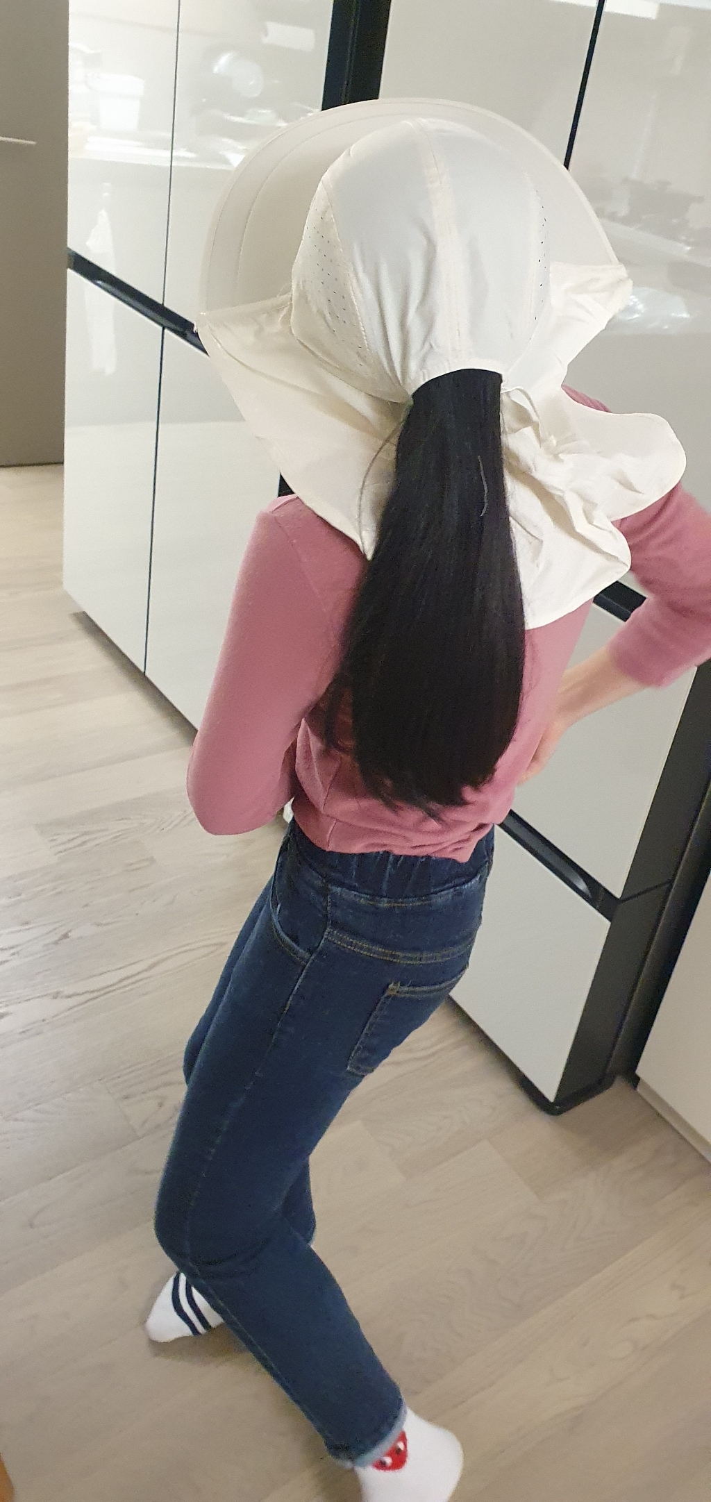 리트리 자외선차단 루라기 와이드 플랩캡