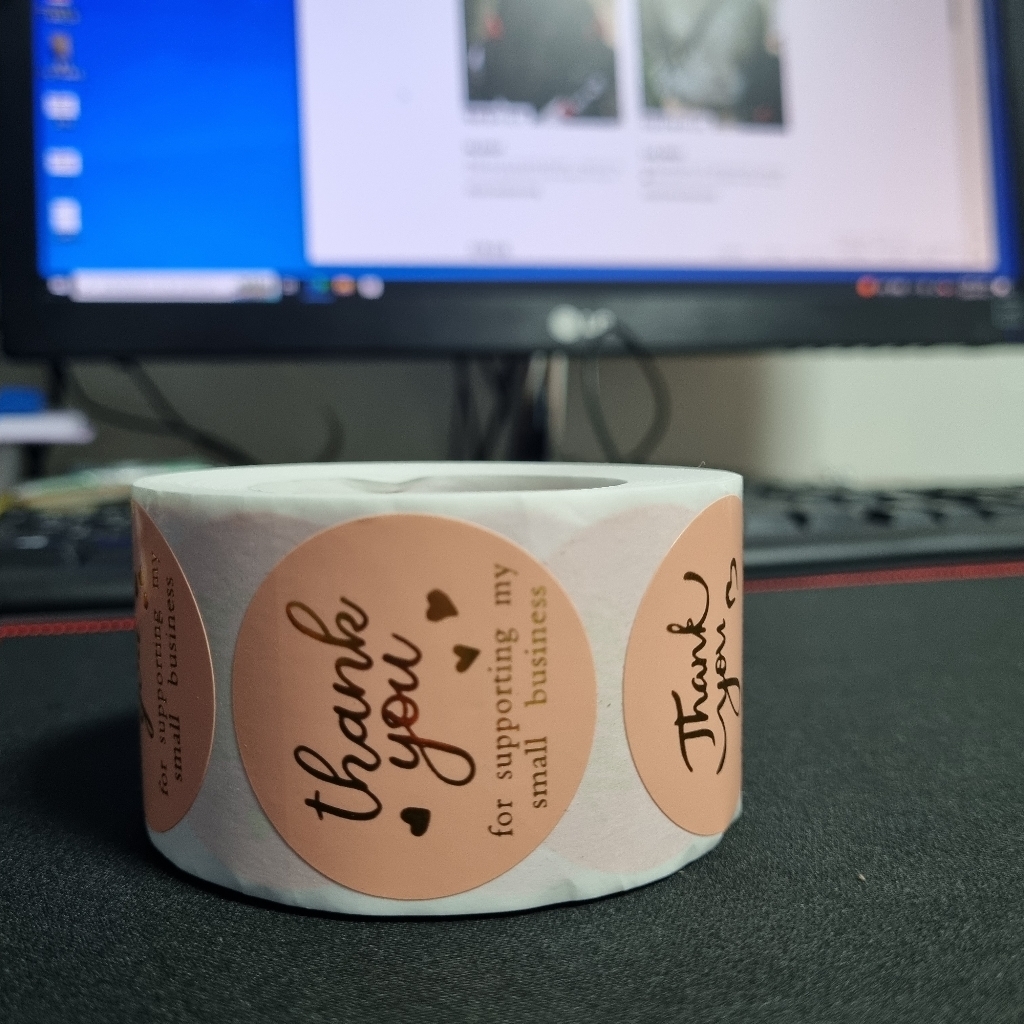 감사인사 땡큐 포장 데코 스티커