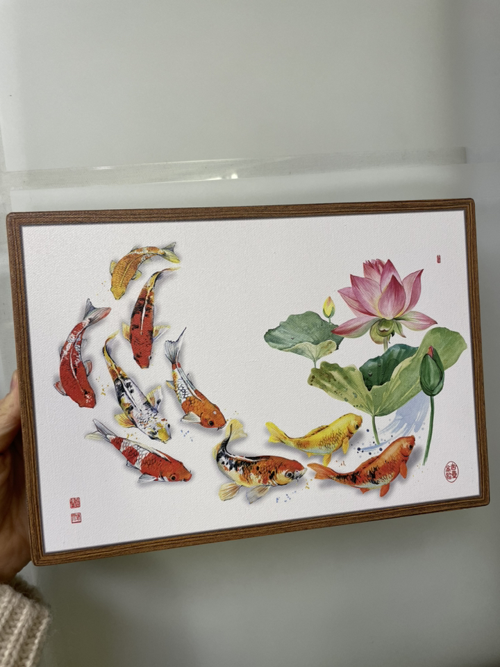 고려미술 명작 갤러리 잉어 그림 구어도 황금잉어그림 비단 돈들어오는그림 연꽃그림 풍수인테리어 캔버스액자 20종