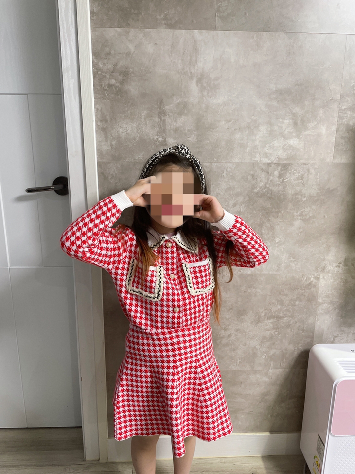 아르베 여아용 아론 자가드 상하복