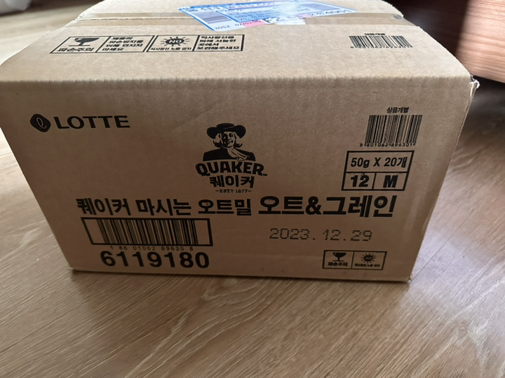 롯데제과 퀘이커 마시는오트밀 오트&그레인