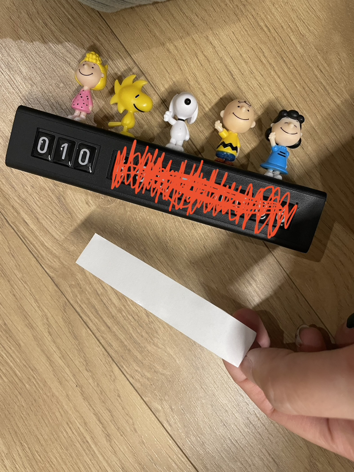 피너츠 스누피 피규어 5종 데스크 알림판 주차번판