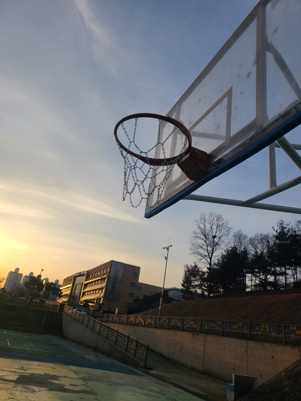 [짐쌤] 농구대림쇠 그물망 스틸체인 12홀 네트 골망