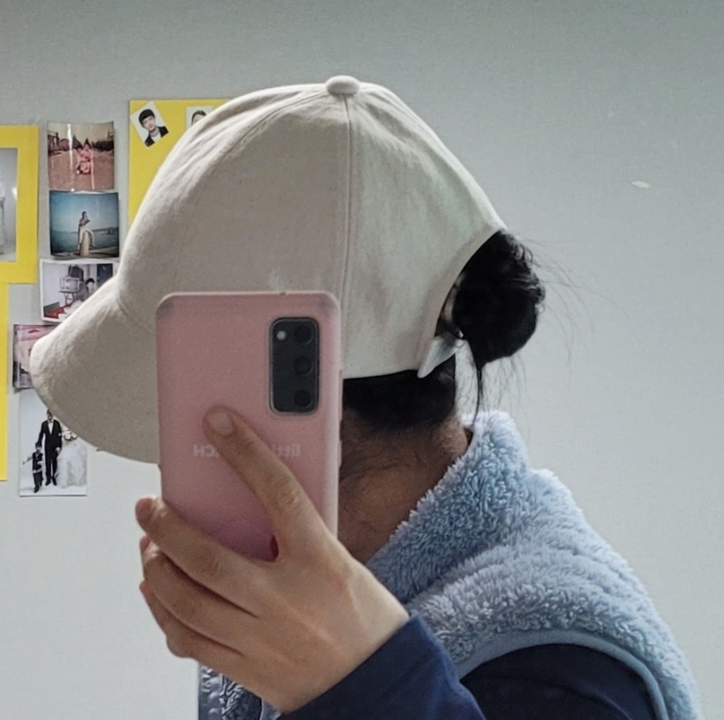 강록이네 봄 가을 면 여성벙거지모자 사이즈조절 벨크로모자