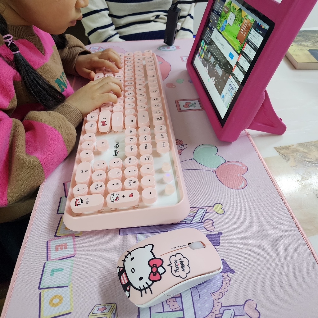 헬로키티 무선키보드 마우스 콤보