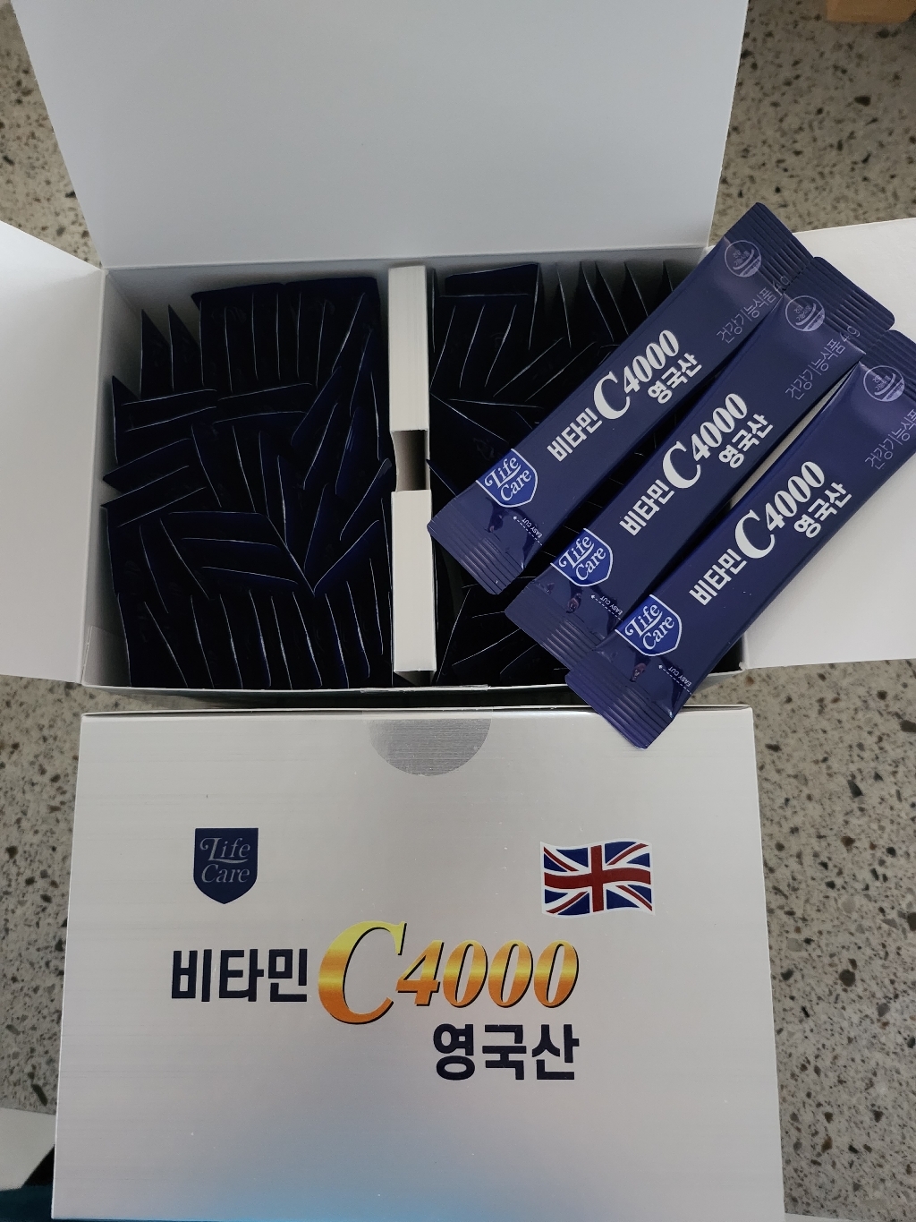 라이프케어 비타민C 4000 100포2박스 영국산비타민