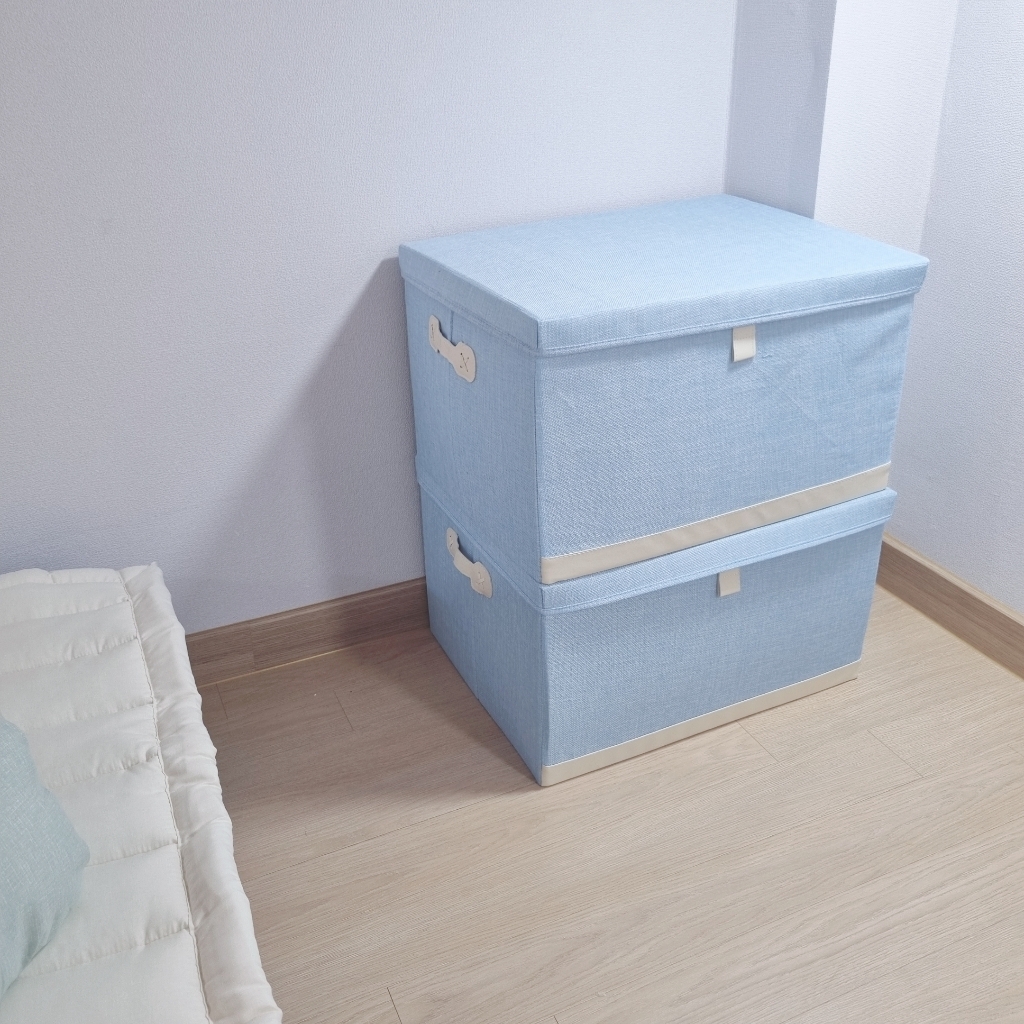 올하이 대형 접이식 보관 박스, 08블루배색, 60L, 60L, 1개