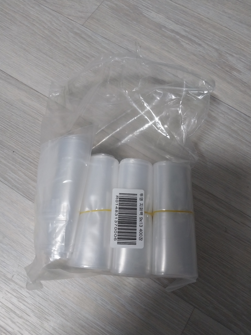 인비닐 투명 지퍼백 9 x 13 cm, 미니(XS), 100개, 4개