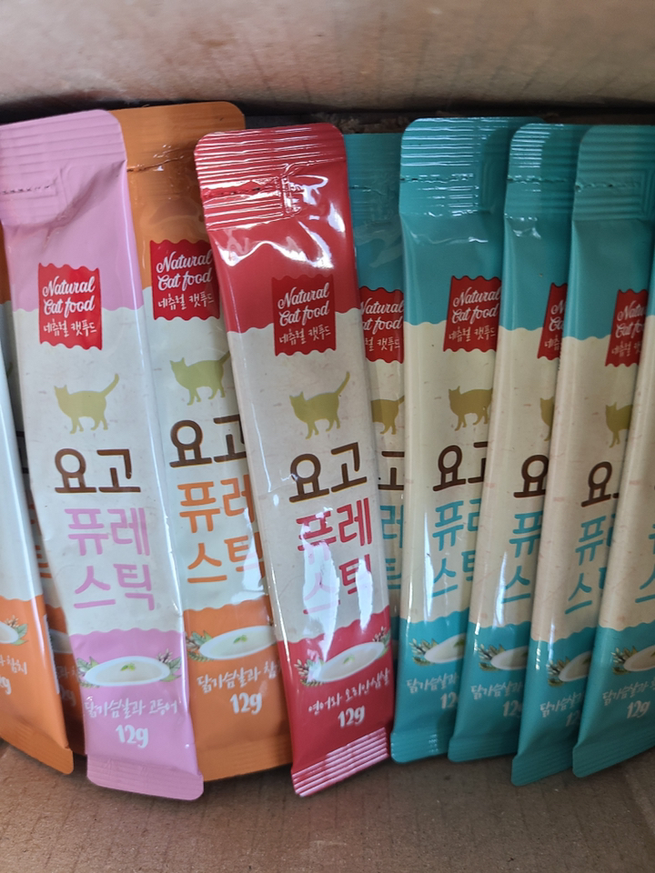요고펫푸드 캣 퓨레스틱 짜먹는 간식 5종, 혼합맛(닭가슴살/고등어), 혼합맛(닭가슴살/흰살생선), 혼합맛(닭가슴살/참치), 혼합맛(연어/황태), 혼합맛(연어/오리안심살), 12g, 50개