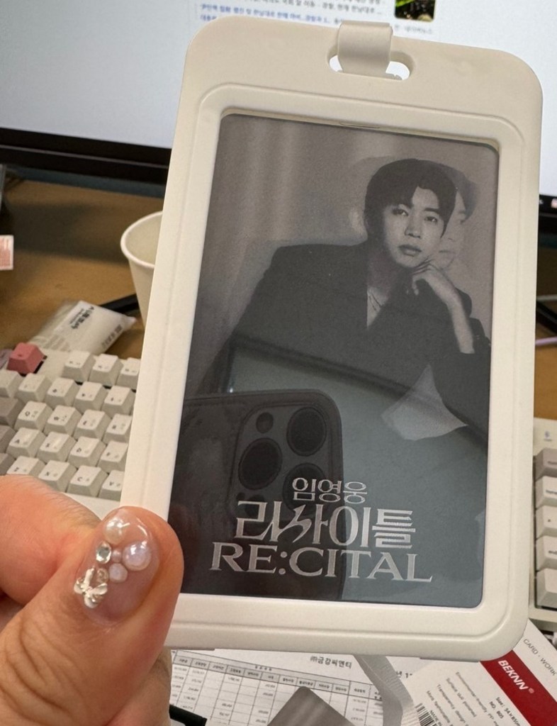 모던앳 목걸이 명찰 사원증 신분증 케이스 행사 출입 카드 홀더, 화이트, 6개