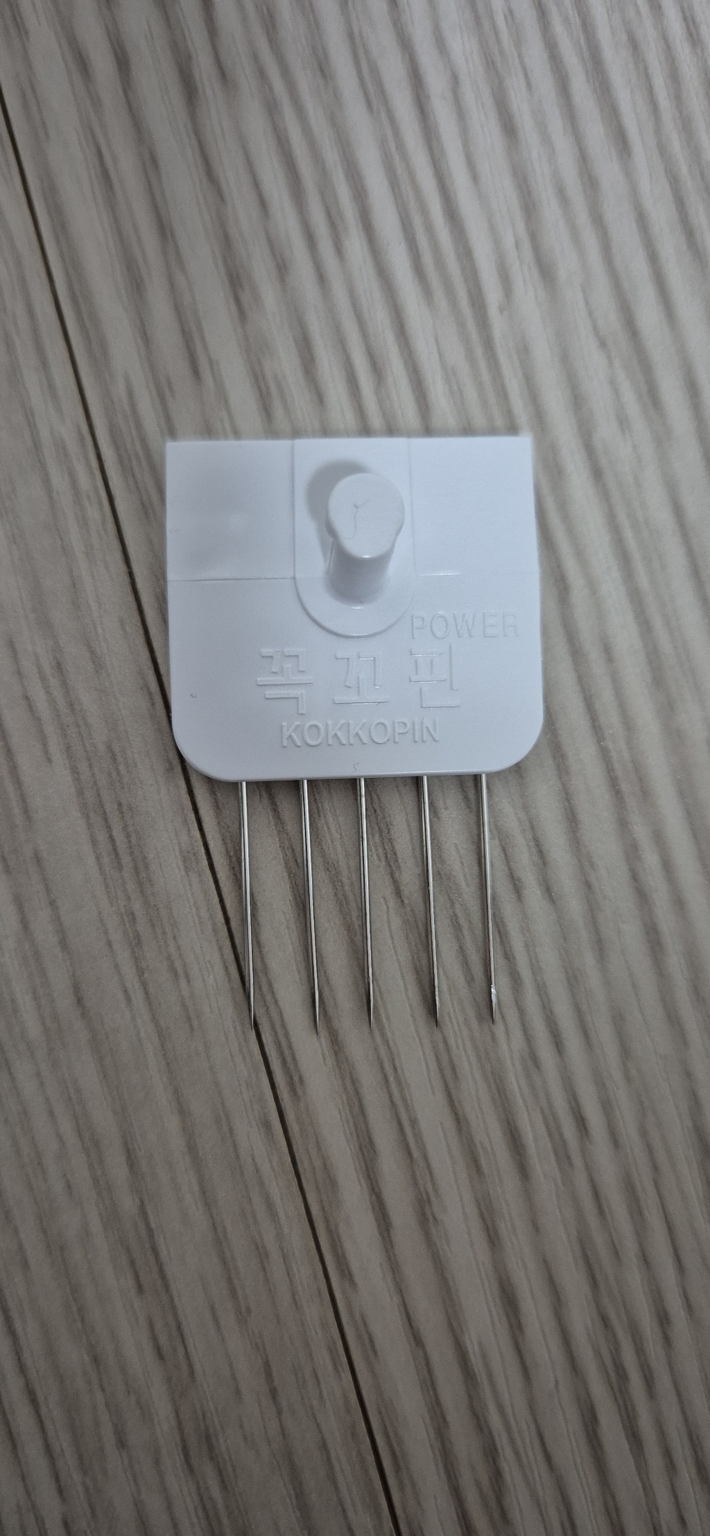 꼭꼬핀 파워 일자형, 화이트, 8개