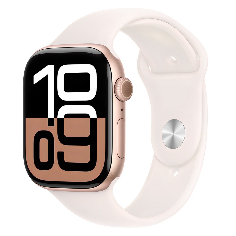 Apple 애플워치 10 GPS, 46mm, 제트 블랙 / 블랙 스포츠 밴드, M/L