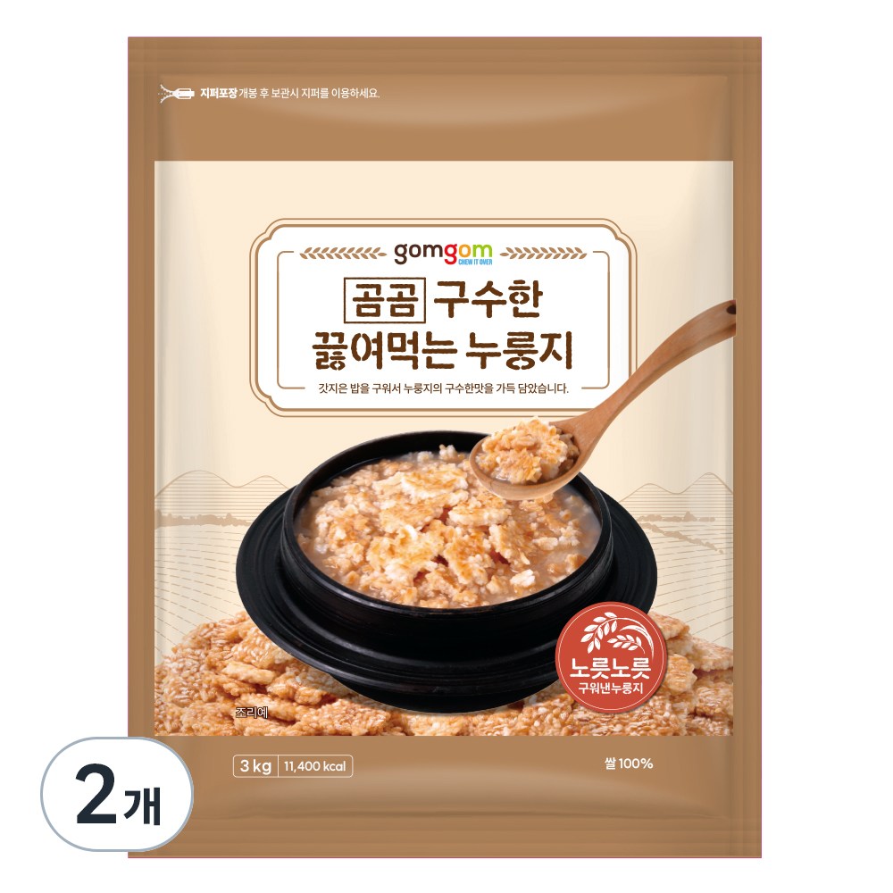 곰곰 구수한 끓여먹는 누룽지, 3kg, 1개
