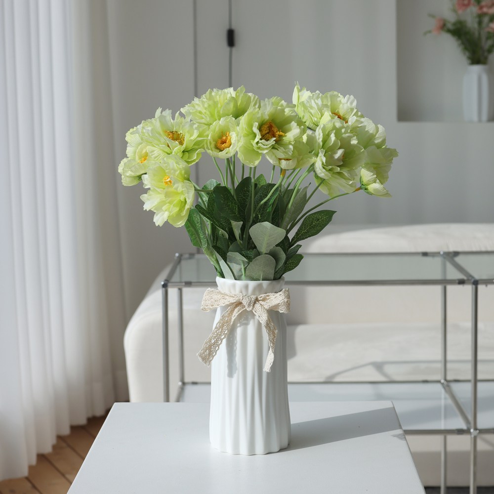 고급스럽고 심플한 세라믹 꽃병으로 가정에 우아함을 더하는 하루의공간 우유 도자기