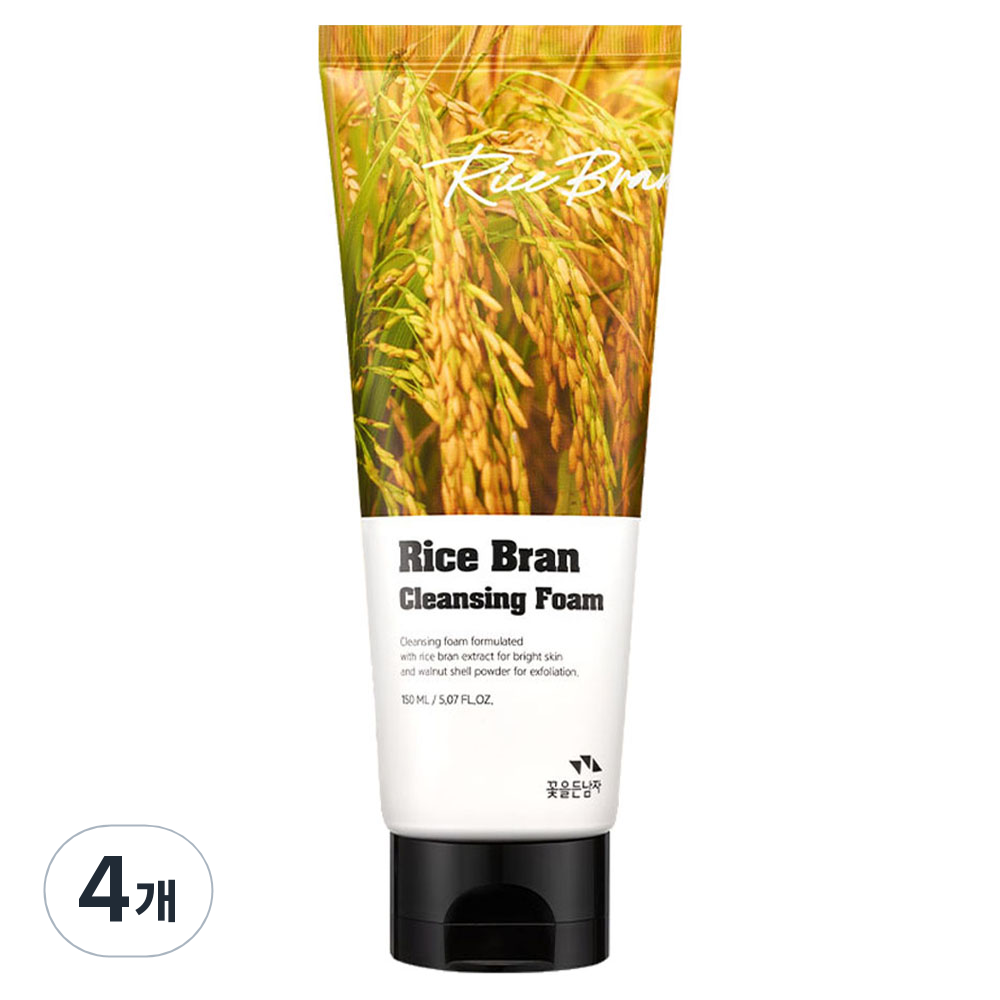 꽃을든남자 쌀겨 클렌징 폼, 4개, 150ml