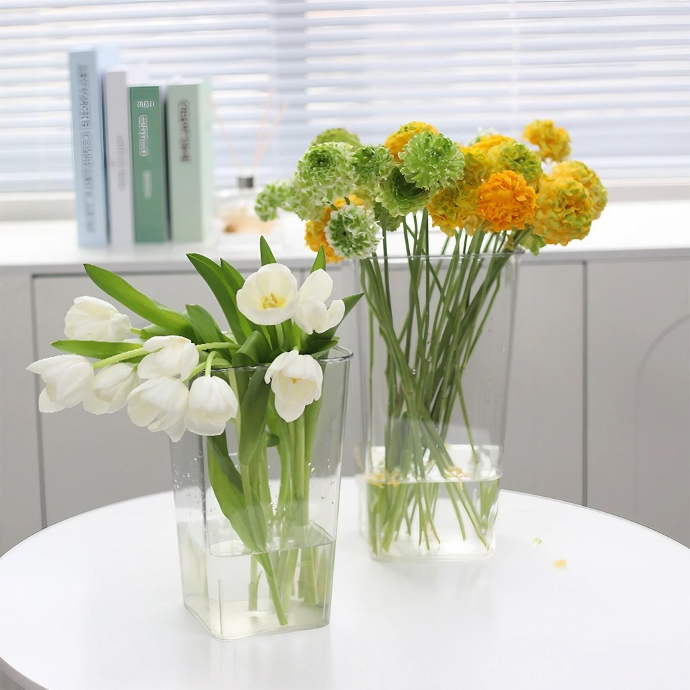 로커스 인테리어 아크릴 수경 식물 꽃 화병으로 공간을 밝혀보세요 꽃병