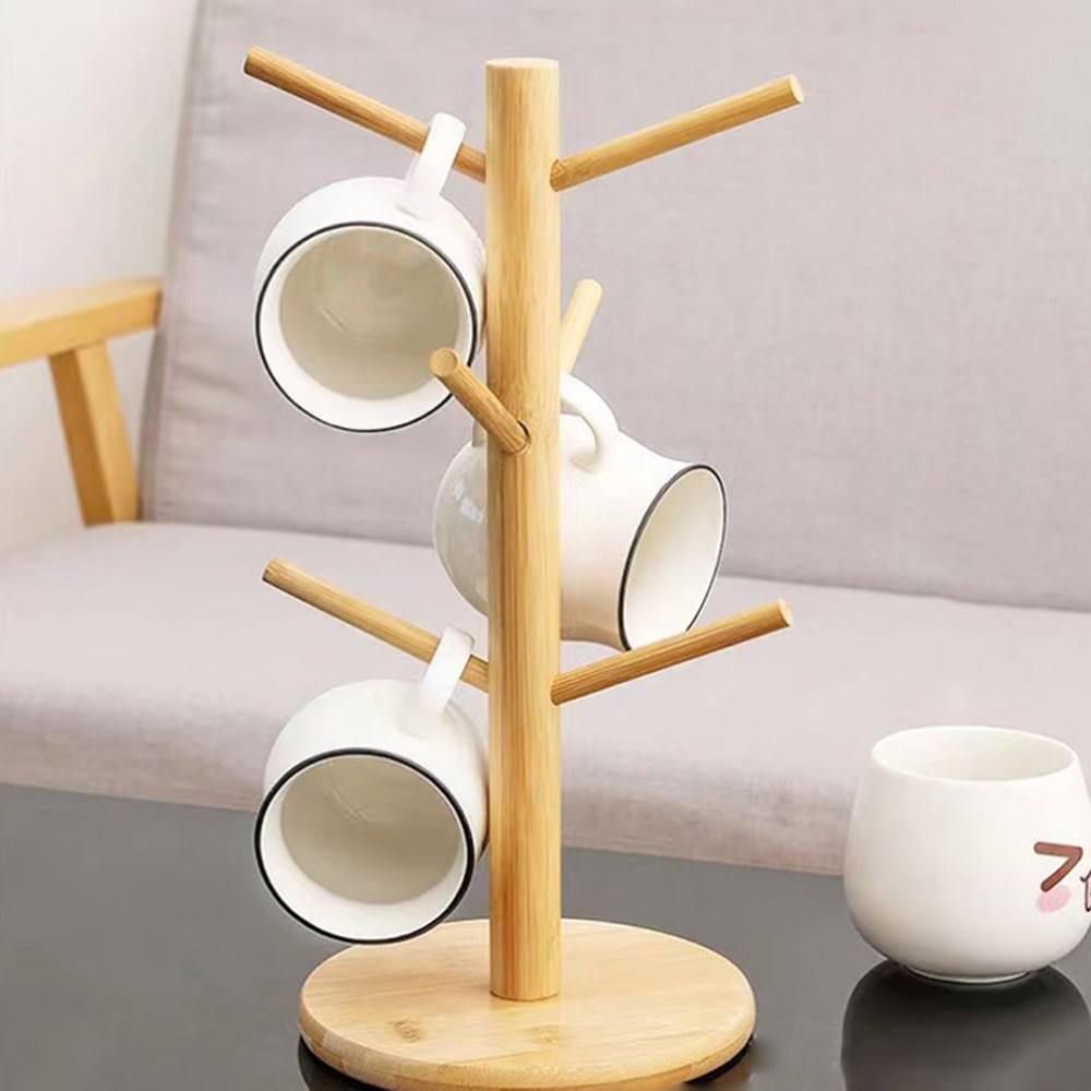 숲의 향기를 담은 주방, 대나무 머그컵걸이로 완성하세요!