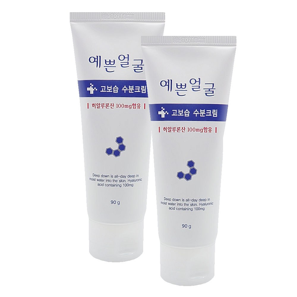 웰빙헬스팜 예쁜얼굴 고보습 수분크림, 90ml, 5개