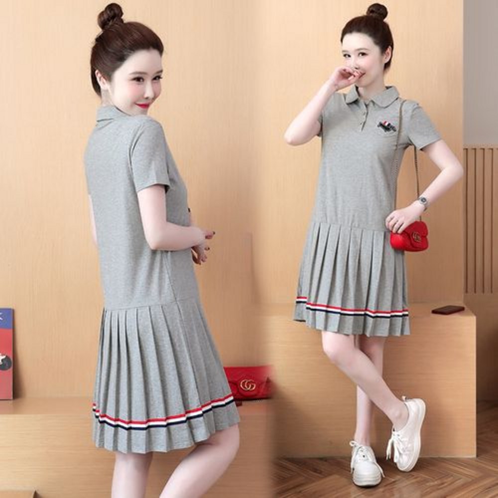 골프에서도 스타일리시하게: ZENCY 밑단주름 여성 골프원피스