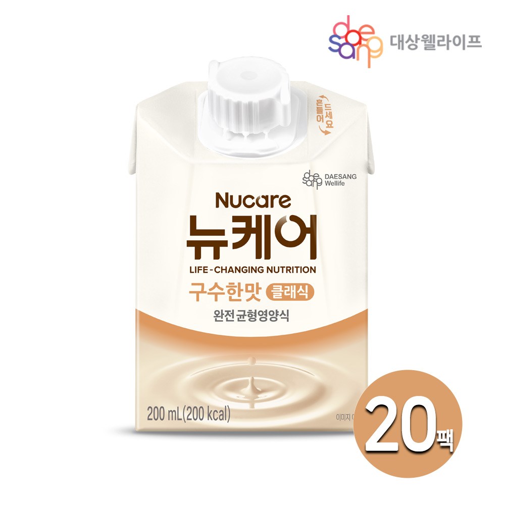 대상웰라이프 뉴케어 구수한맛 완전균형영양식, 200ml, 20개