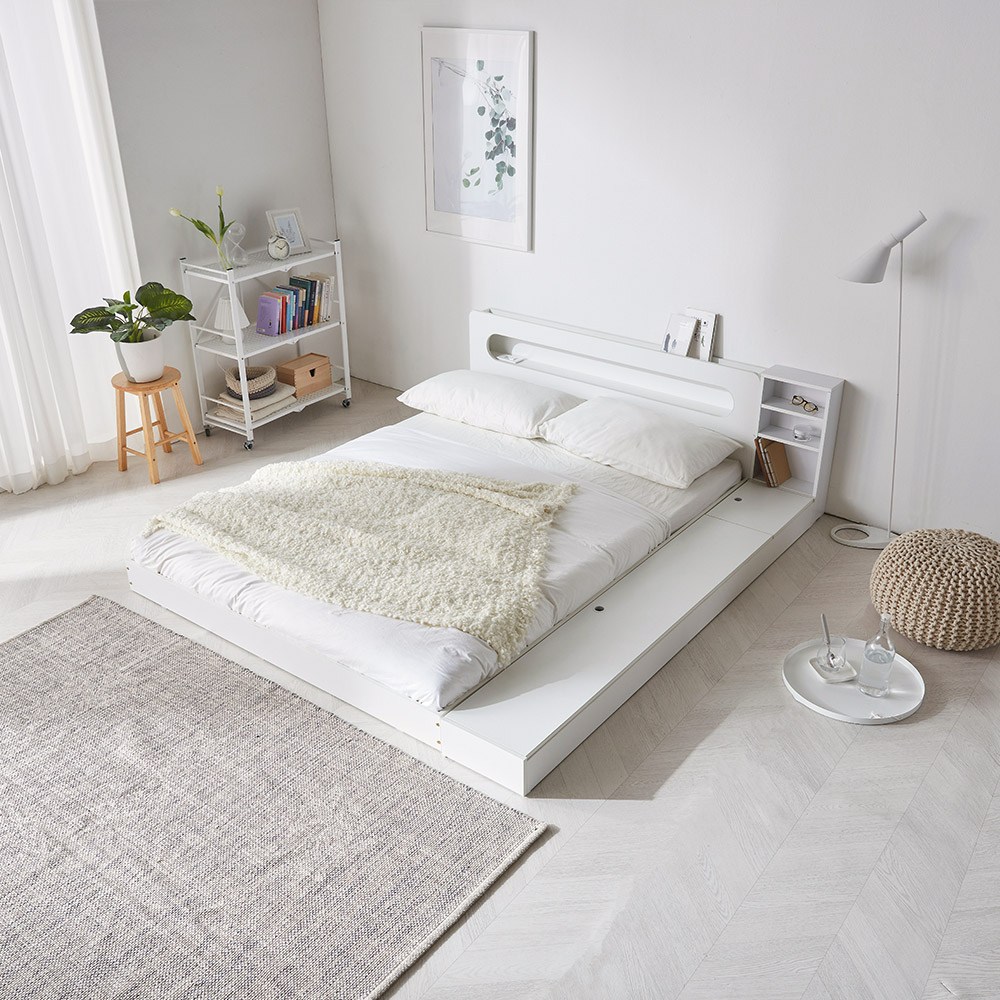 파로마 에밋 LED 저상형 수납형 침대: 침실 편안함의 극치