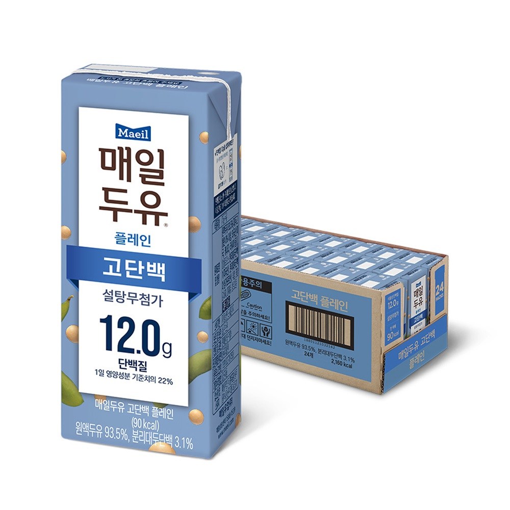 매일유업 매일두유 고단백, 190ml, 48개