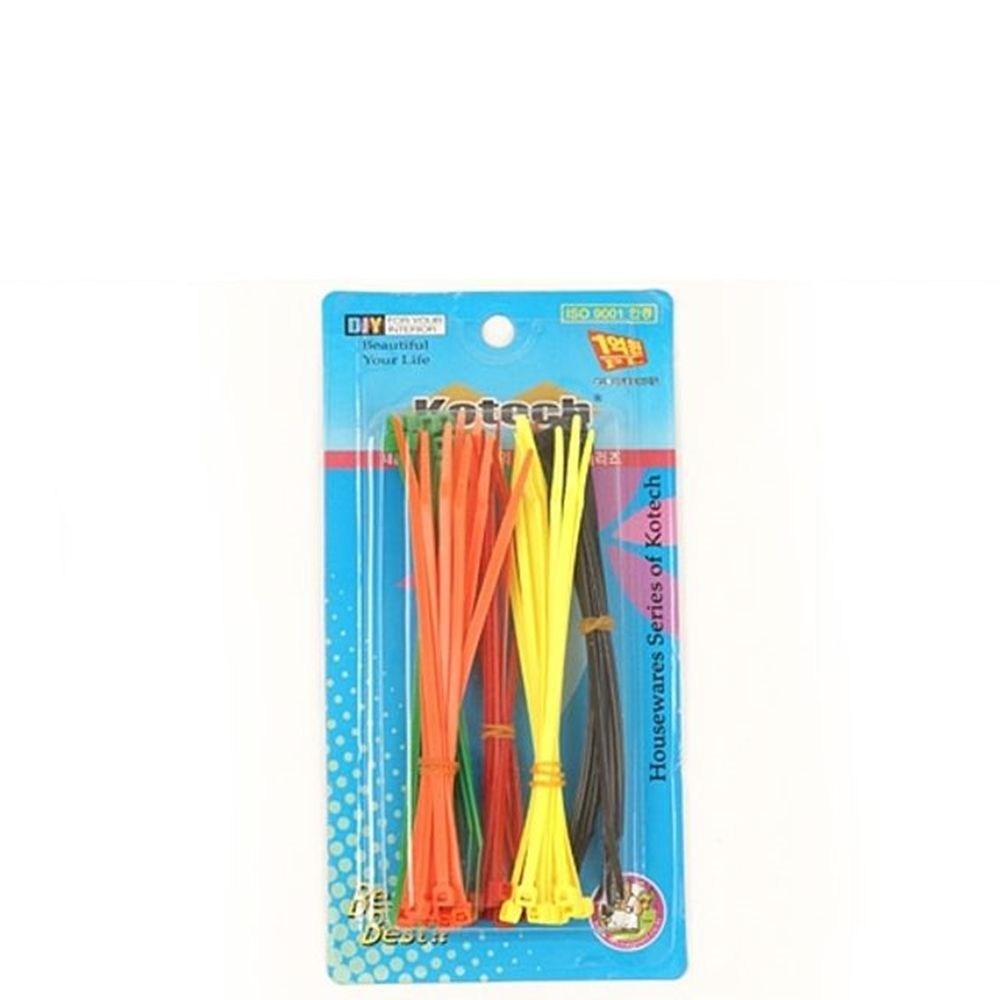코텍스 [2개묶음] 컬러 케이블타이 5종세트(295) 전선정리 타이밴드 KW150473, 1개