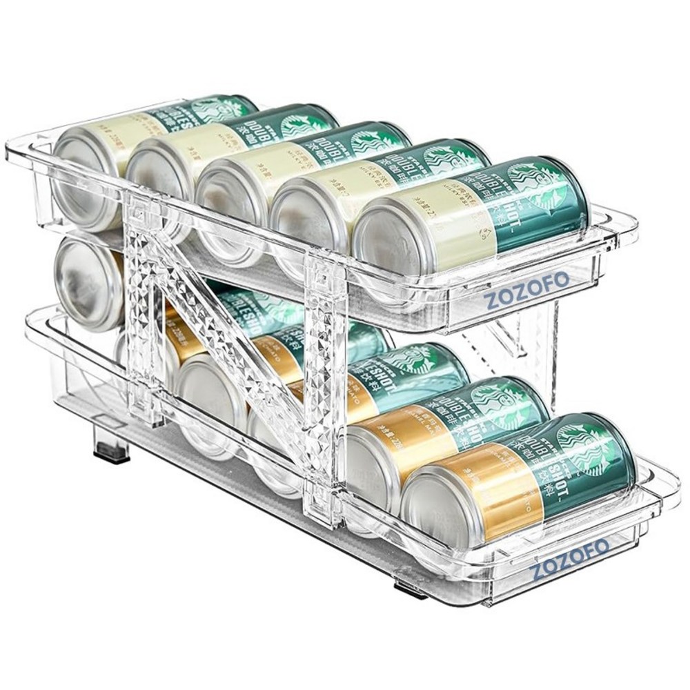 ZOZOFO 캔 정리 트레이로 냉장고를 깔끔하게, 공간은 더 넓게!