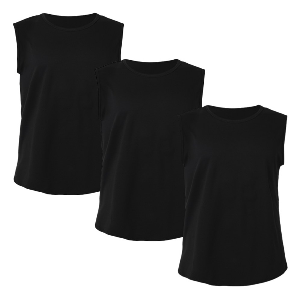 남성을 위한 편안한 필수품: 밸런스101 무지 스포츠 나시 3p