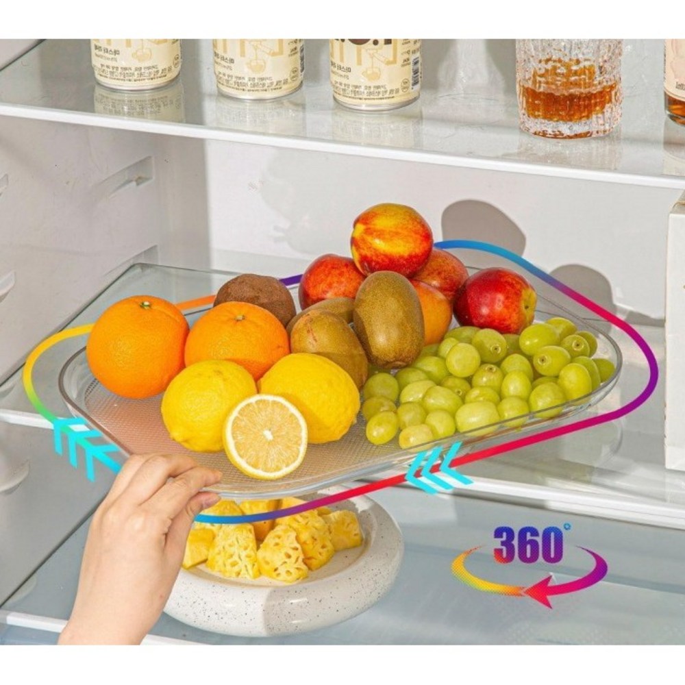 냉장고 속 혁신, 유티즌 360도 회전 트레이로 스마트한 정리를!