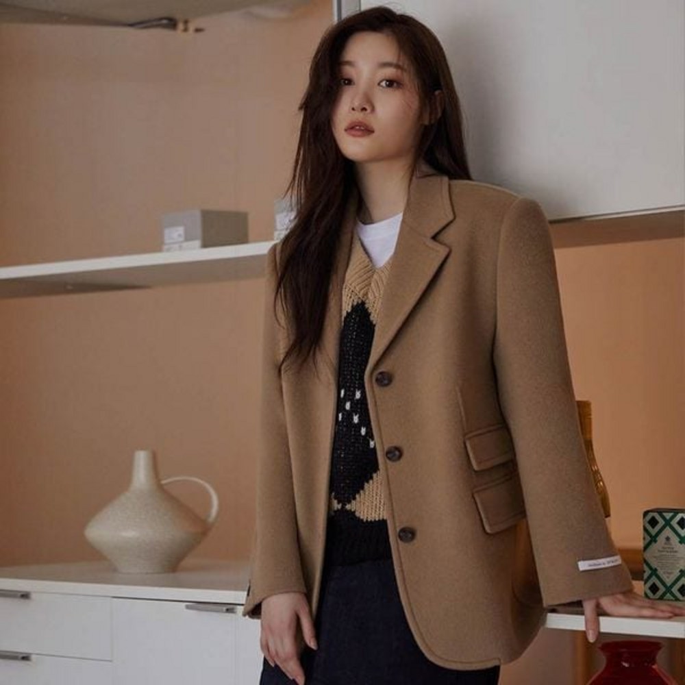 [백화점판] 온앤온 여성 스티치 포인트 핸드메이드 자켓