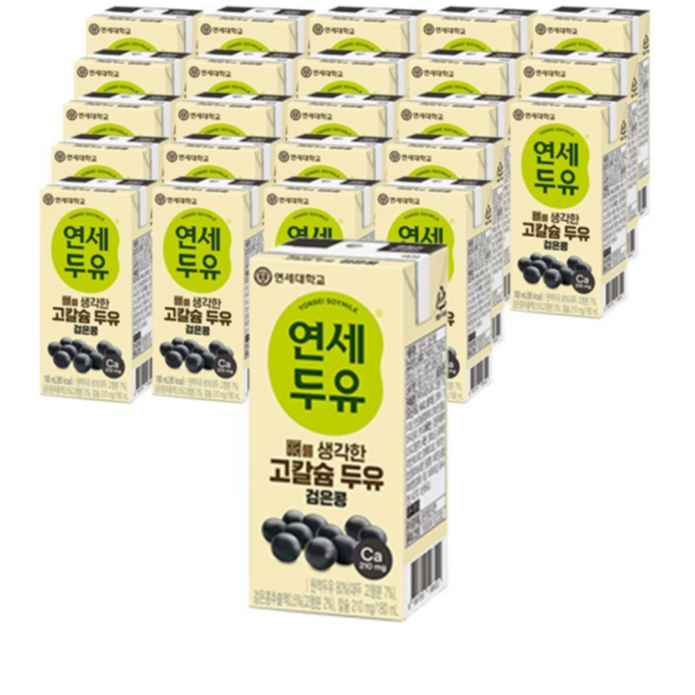 연세두유 뼈를 생각한 고칼슘 두유 검은콩, 180ml, 96개