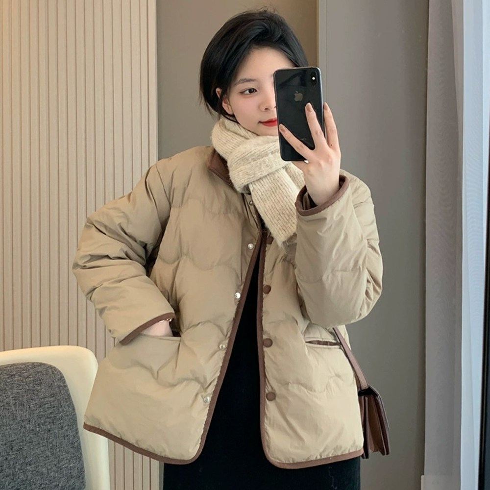 치유쿠 코듀로이 터틀넥 패딩 코트, 겨울 스타일 완성!