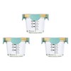 락앤락 리틀럽 디어 밀폐캡 원형 이유식 용기, 260ml, 스카이블루, 3개