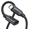 유그린 C타입 M-F USB 3.1 / 3.2 Gen2 10Gbps 연장케이블, 블랙, 1개, 1m