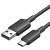 벤션 C타입 USB 고속충전 케이블, 블랙, 1개, 2m