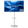 와이드뷰 FHD 화이트에디션 스마트 TV + 클래식 삼탠바이미 이동식 TV 세트, 101cm(40인치), TV(GTWV400FHD11), 스탠드(EKWBYME3822W), 이동형 스탠드, 고객직접설치