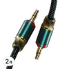 벤션 은도금코어 3.5mm 스테레오 TRS AUX 케이블 1m, BAYGF, 그린, 2개