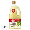 해표 콩기름 식용유, 1.8L, 12개