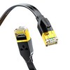 삼지 칼국수형 CAT7 10Gbps 초고속 기가 랜케이블, 블랙, 1개, 1m