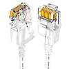 SAMZHE 울트라 슬림 CAT6A 초고속 기가 랜선, 화이트, 1개, 15m