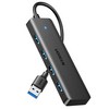 UGREEN 유그린 4포트 USB 3.0 A타입 멀티허브 노트북 USB확장, 1개, 블랙