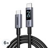 UGREEN 유그린 PD 240W C타입-C타입 LED 디스플레이 고속 충전 데이터 케이블 PD3.1 패브릭 초고속 충전 데이터 케이블 맥북 아이폰 삼성 샤오미 호환 PPS지원, 6개, 블랙, 2m