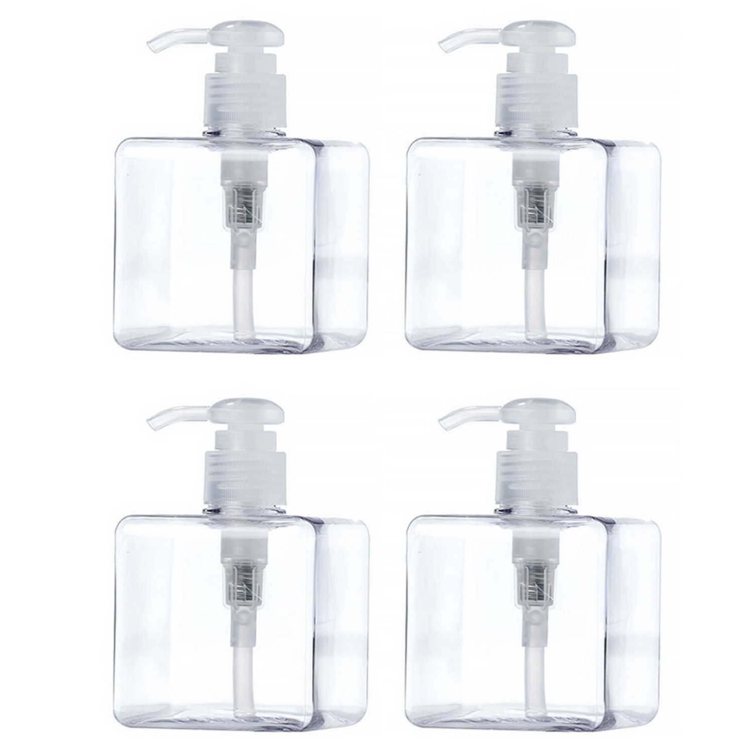 마켓에이 미니멀 펌프 공병 디스펜서 250ml, 4개, 투명